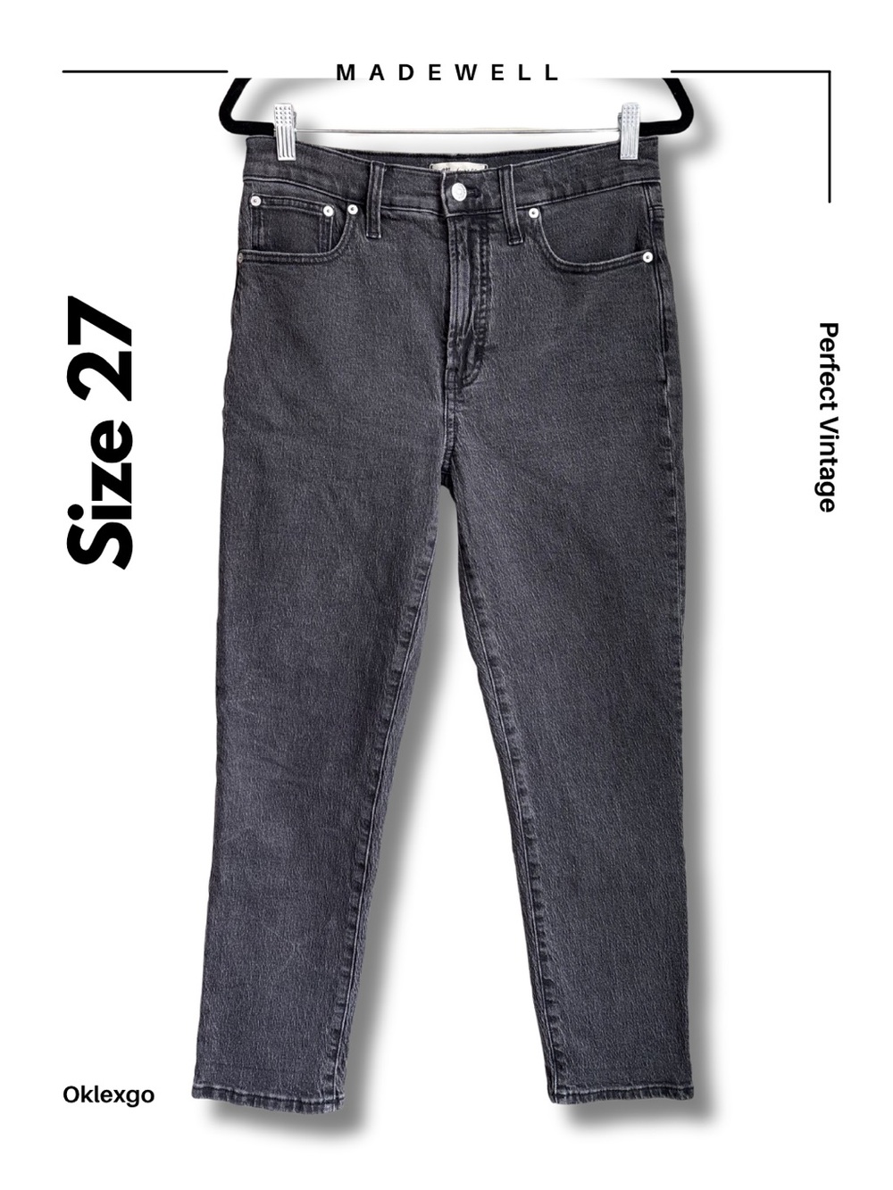 Madewell Gray Perfect Vintage Straight Jeans - Size 27